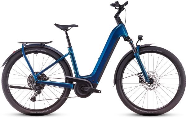 Cube Kathmandu Hybrid EX 800 electricblue'n'chrome Gr&ouml;&szlig;e: Easy Entry 46 cm