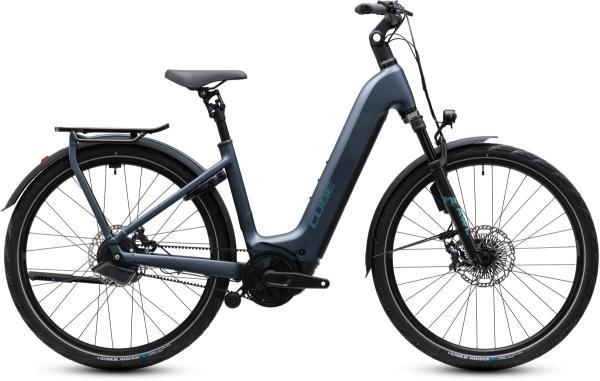 Cube Kathmandu Hybrid Deluxe SLX 800 mineralblue'n'blue Gr&ouml;&szlig;e: Easy Entry 54 cm