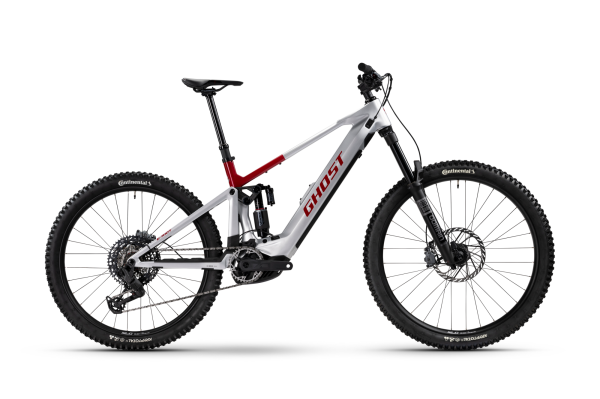 GHOST E-RIOT CF Advanced rebel red/misty gray gl&auml;nzend L