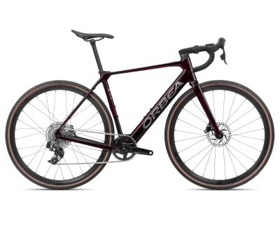 Orbea GAIN M31e 1X L Wine Red Carbon View - Titanium (Gloss) Produktbild 1